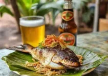 Surubim na folha de bananeira