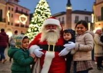 Papai Noel encanta famílias de Alagoinhas na Praça Ruy Barbosa