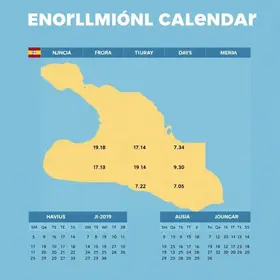 calendário de matrículas