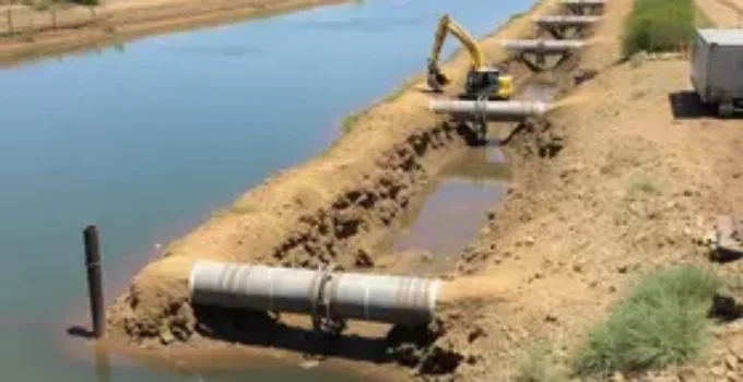 obras de drenagem lagoa Chico Maia