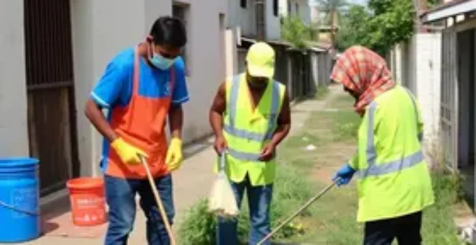 mutirão de limpeza no Subaé